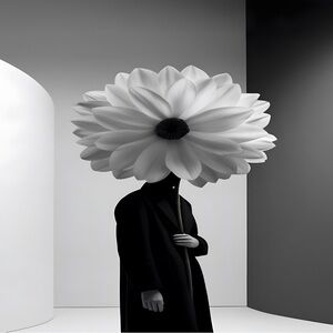 Floral Eclipse Metal art print 8 x 12 inches